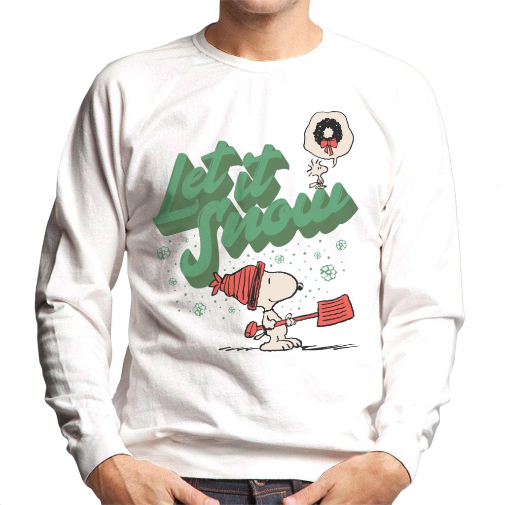 Peanuts Snoopy Let It Snow Men's Sweatshirt-ALL + EVERY