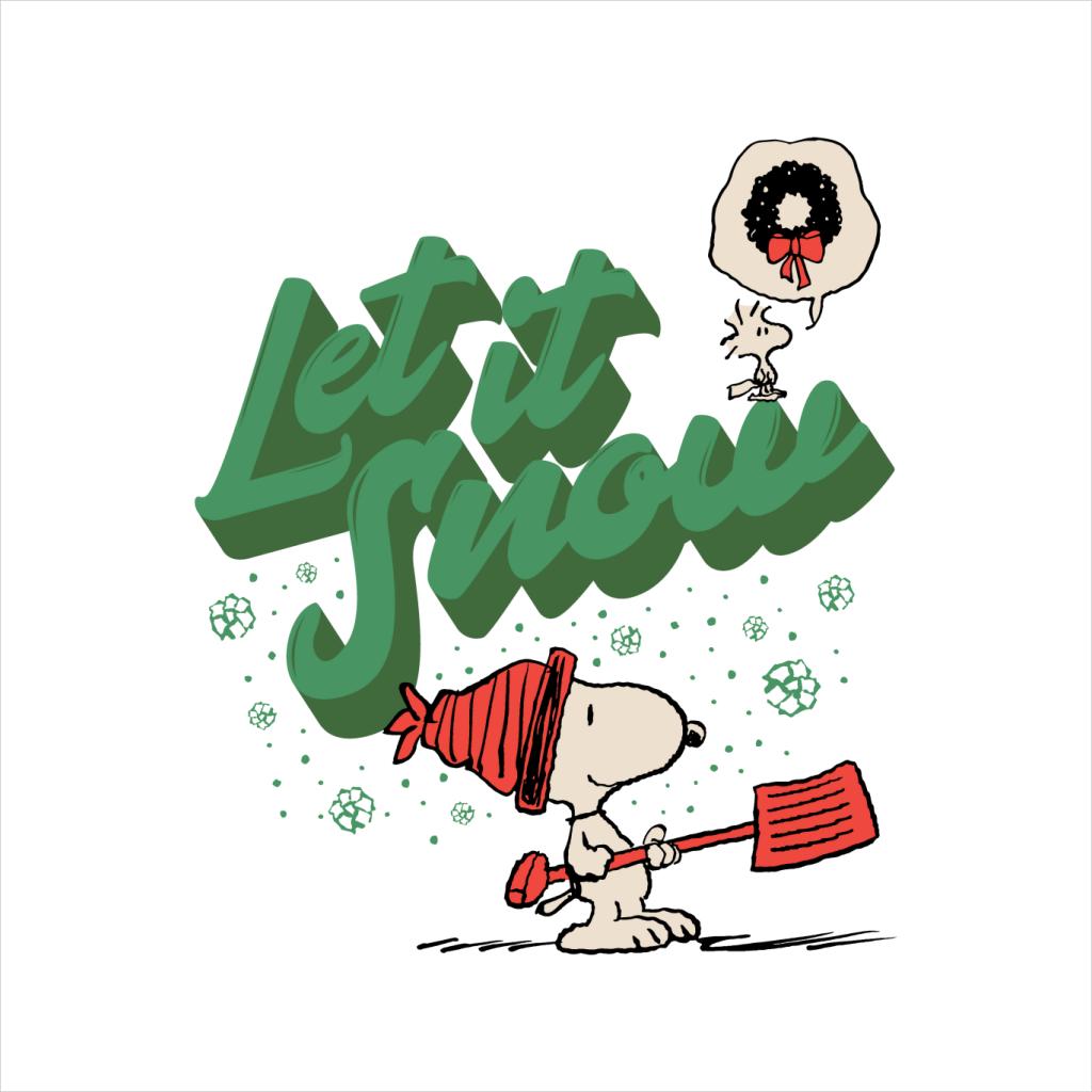 Peanuts Snoopy Let It Snow Men's T-Shirt-ALL + EVERY