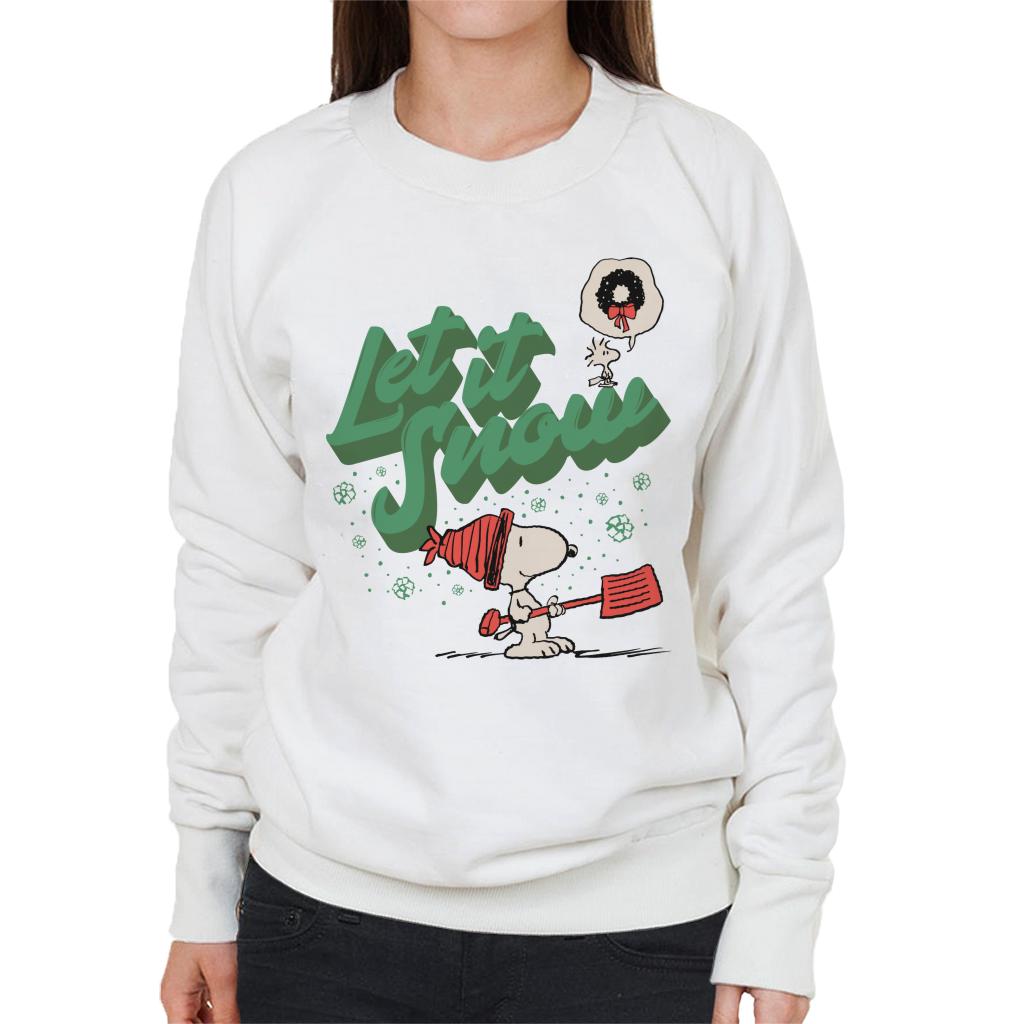 Peanuts Snoopy Let It Snow Women's Sweatshirt-ALL + EVERY