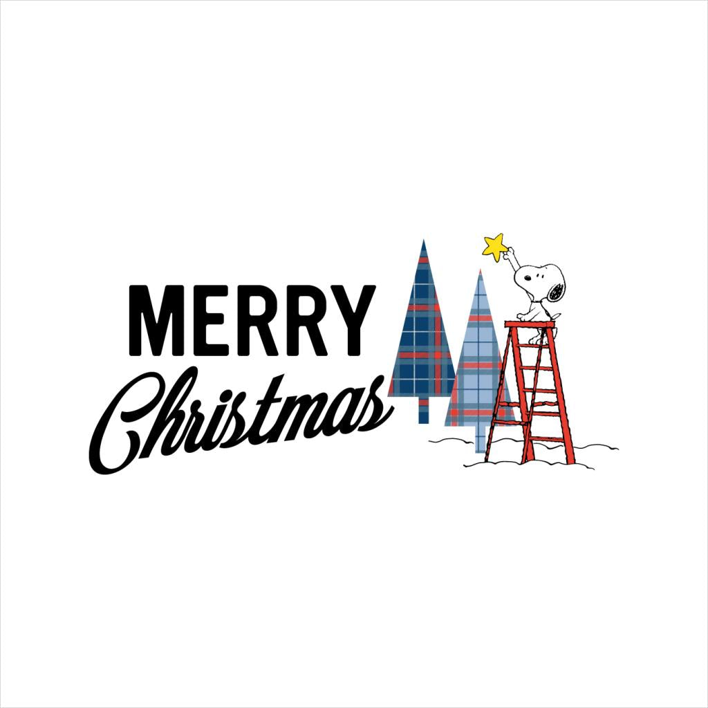 Peanuts Snoopy Star On Xmas Tree Women's T-Shirt-ALL + EVERY