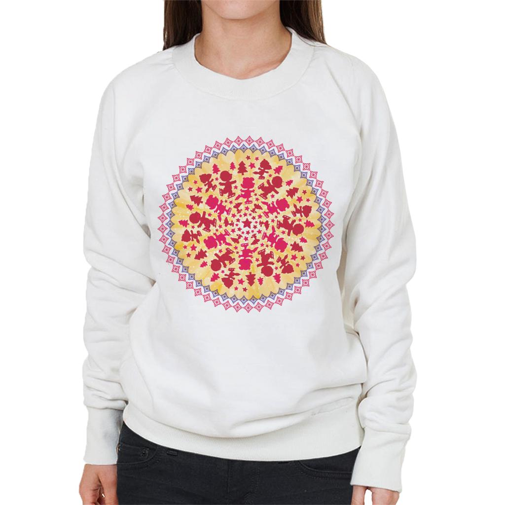 Peanuts Snoopy Symmetrical Ice Skating Women's Sweatshirt-ALL + EVERY