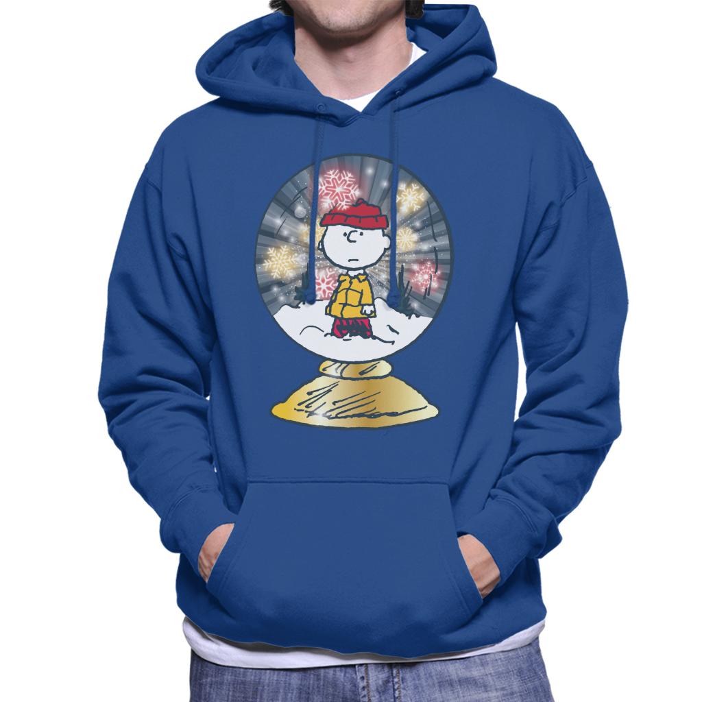 Peanuts Snoopy Charlie Brown In Snow Globe Men's Hooded Sweatshirt-ALL + EVERY