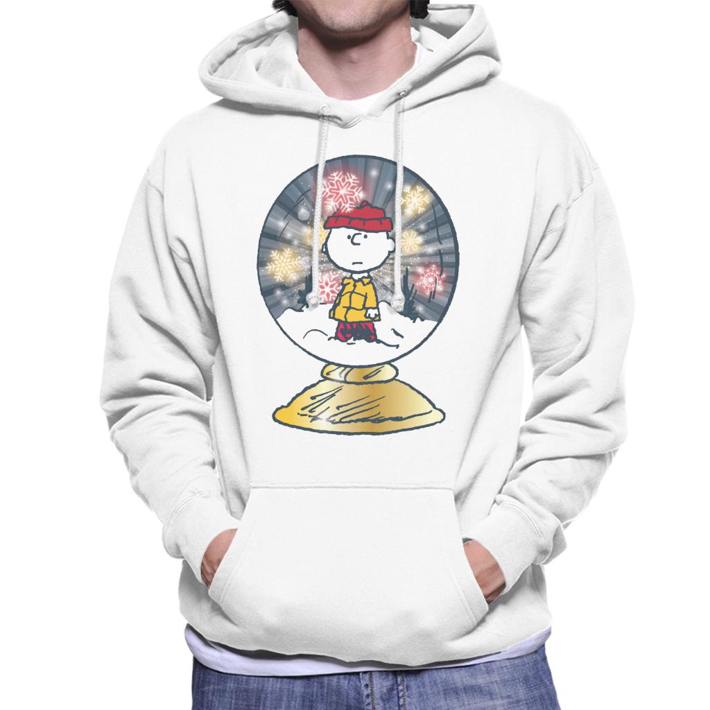 Peanuts Snoopy Charlie Brown In Snow Globe Men's Hooded Sweatshirt-ALL + EVERY