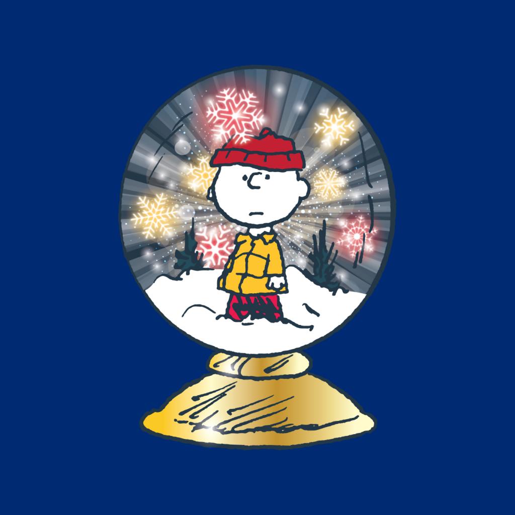 Peanuts Snoopy Charlie Brown In Snow Globe Men's Sweatshirt-ALL + EVERY