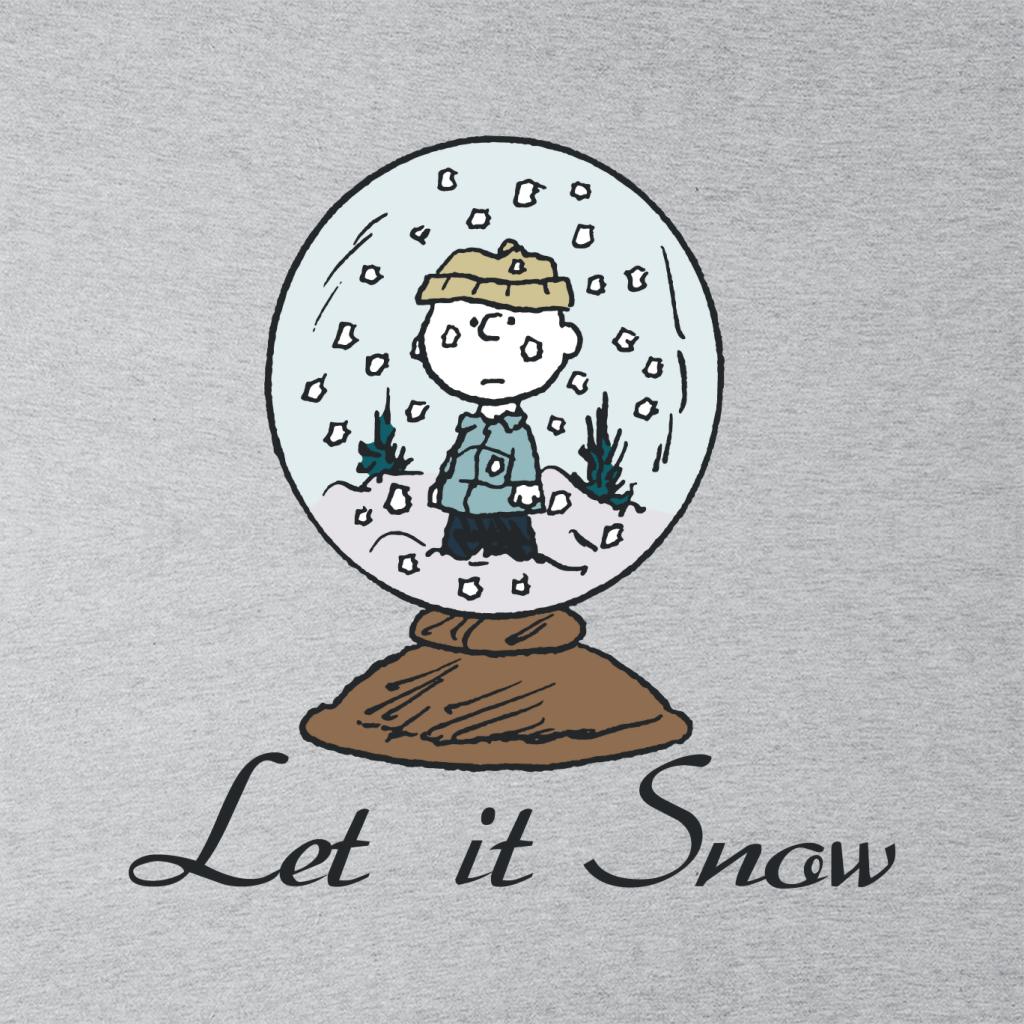 Peanuts Charlie Brown Let It Snow Globe Men's T-Shirt-ALL + EVERY