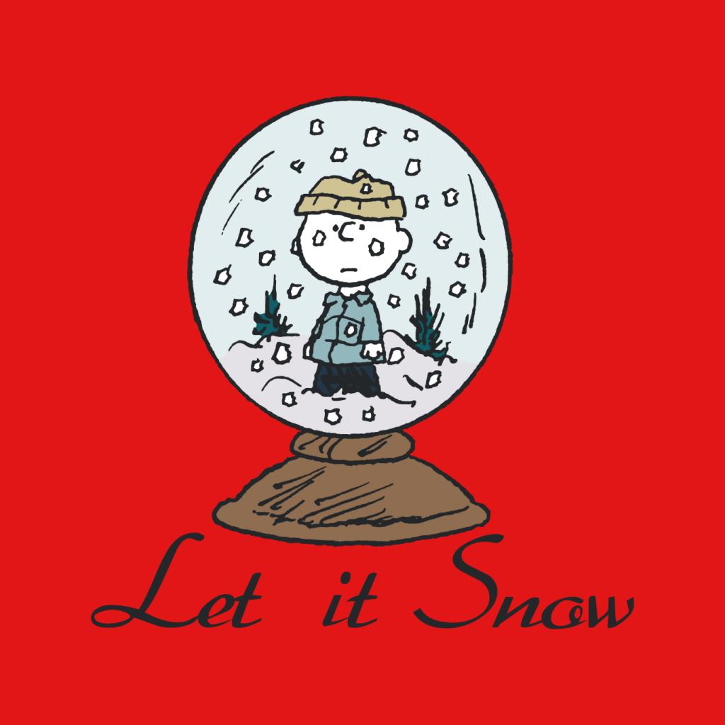 Peanuts Charlie Brown Let It Snow Globe Women's Hooded Sweatshirt-ALL + EVERY