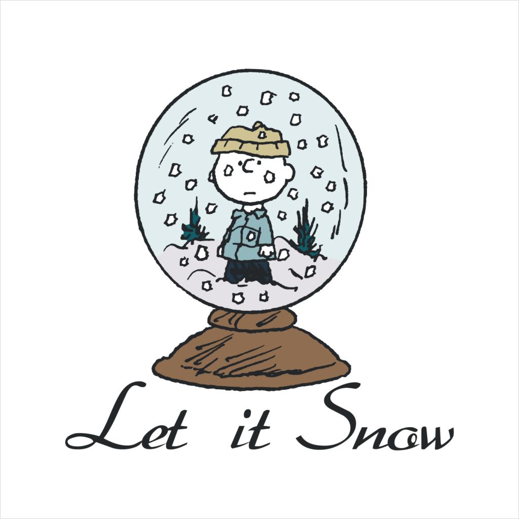 Peanuts Charlie Brown Let It Snow Globe Women's T-Shirt-ALL + EVERY
