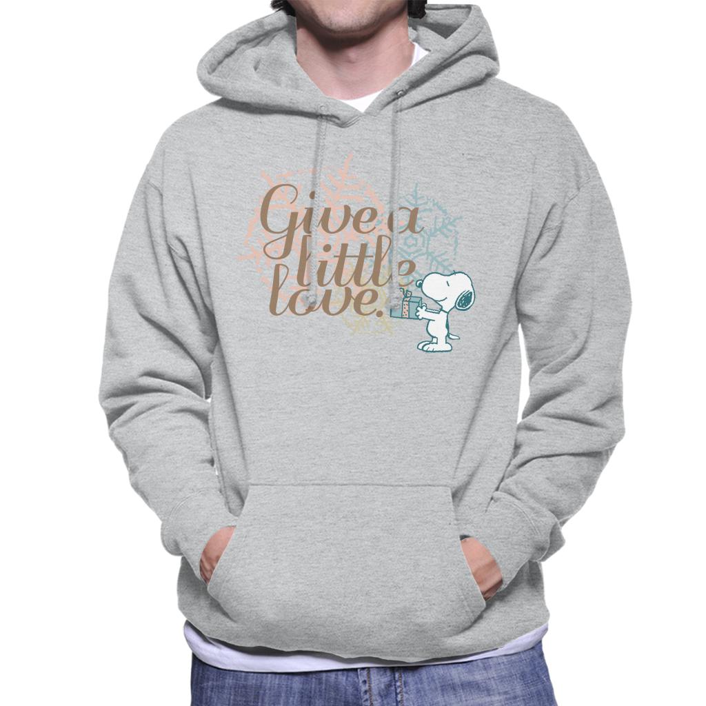 Peanuts Snoopy Give A Little Love Men's Hooded Sweatshirt-ALL + EVERY