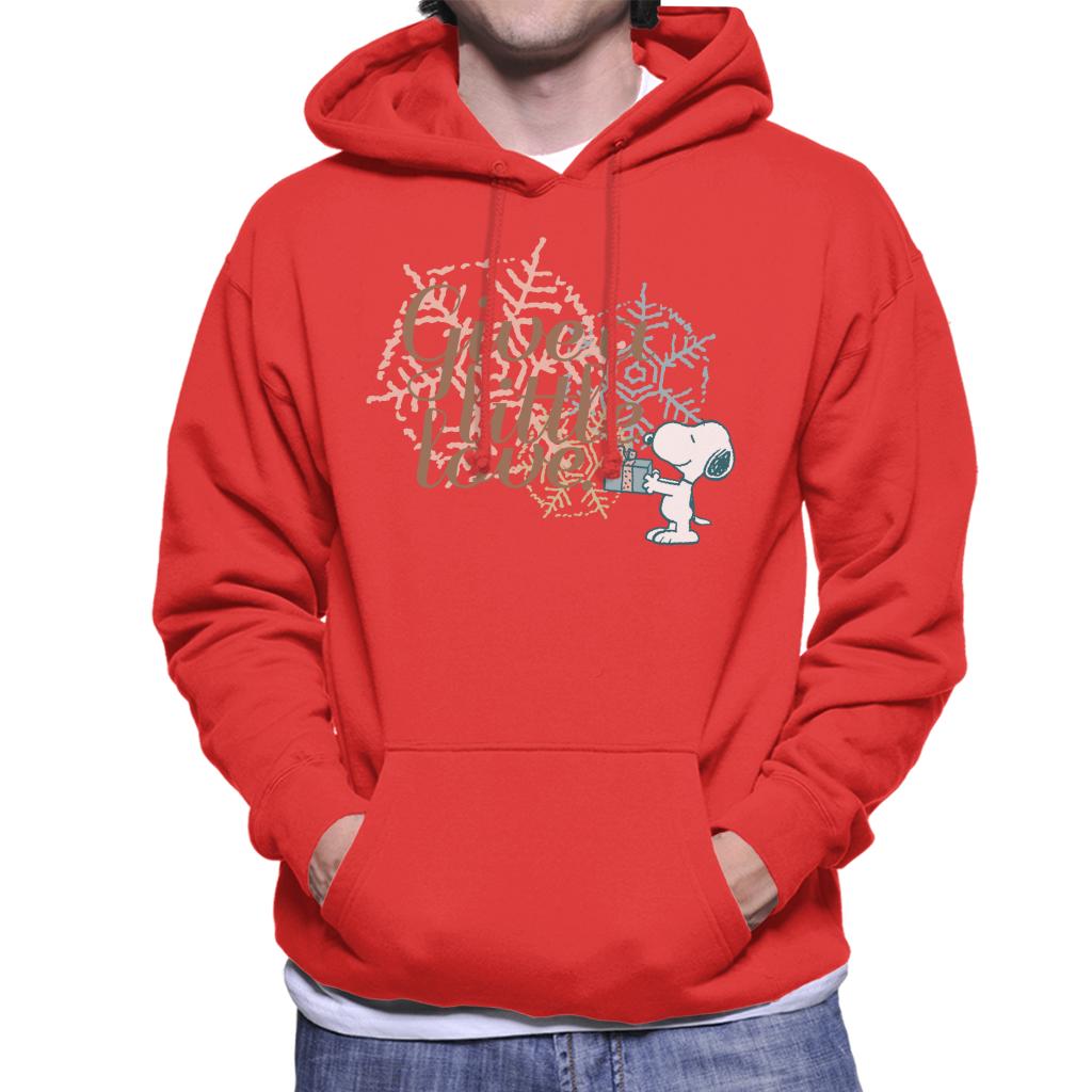 Peanuts Snoopy Give A Little Love Men's Hooded Sweatshirt-ALL + EVERY