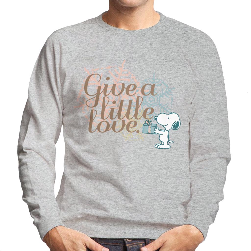 Peanuts Snoopy Give A Little Love Men's Sweatshirt-ALL + EVERY