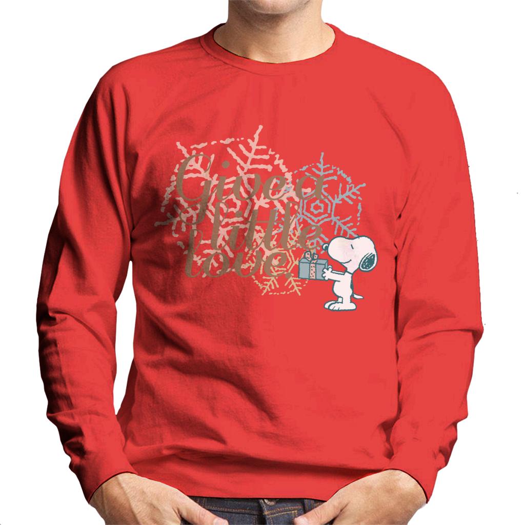 Peanuts Snoopy Give A Little Love Men's Sweatshirt-ALL + EVERY