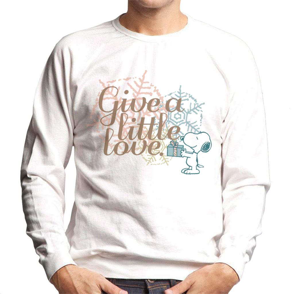 Peanuts Snoopy Give A Little Love Men's Sweatshirt-ALL + EVERY
