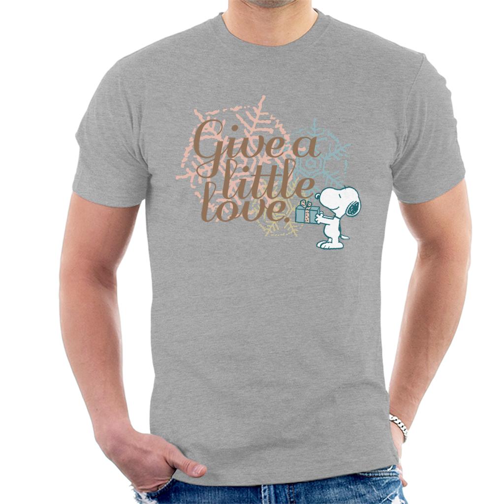 Peanuts Snoopy Give A Little Love Men's T-Shirt-ALL + EVERY