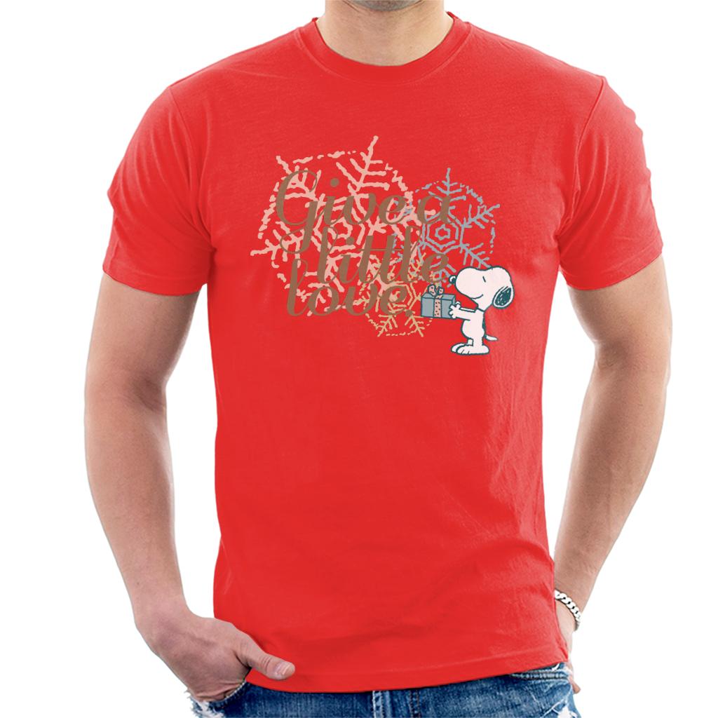 Peanuts Snoopy Give A Little Love Men's T-Shirt-ALL + EVERY