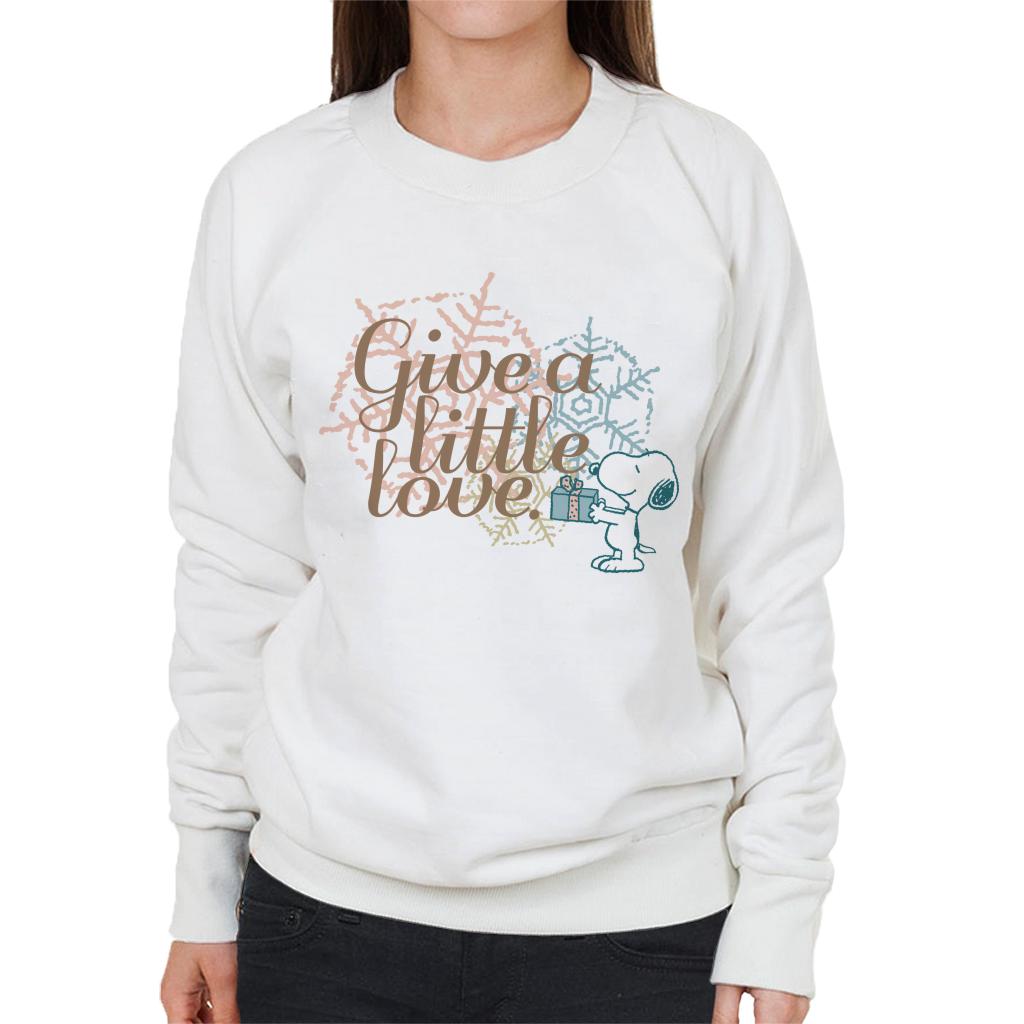 Peanuts Snoopy Give A Little Love Women's Sweatshirt-ALL + EVERY