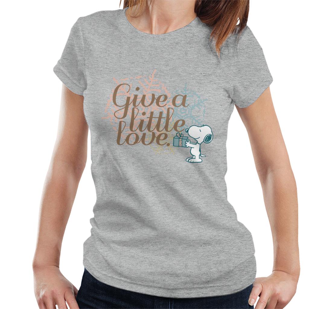 Peanuts Snoopy Give A Little Love Women's T-Shirt-ALL + EVERY