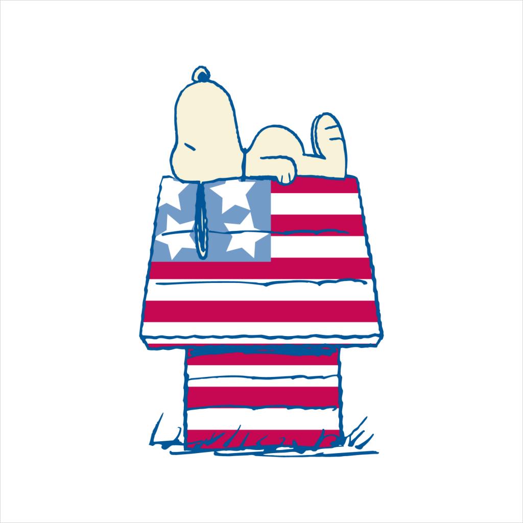 Peanuts Snoopy Patriotic Kennel Men's Hooded Sweatshirt-ALL + EVERY