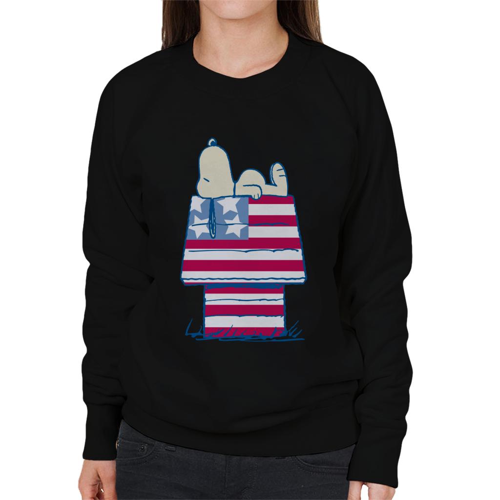 Peanuts Snoopy Patriotic Kennel Women's Sweatshirt-ALL + EVERY