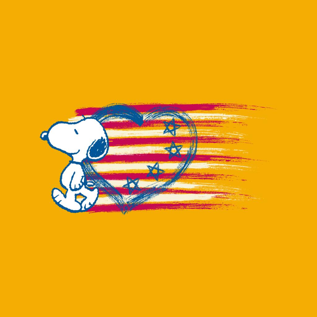 Peanuts Snoopy Patriotic Heart Flag Men's Hooded Sweatshirt-ALL + EVERY