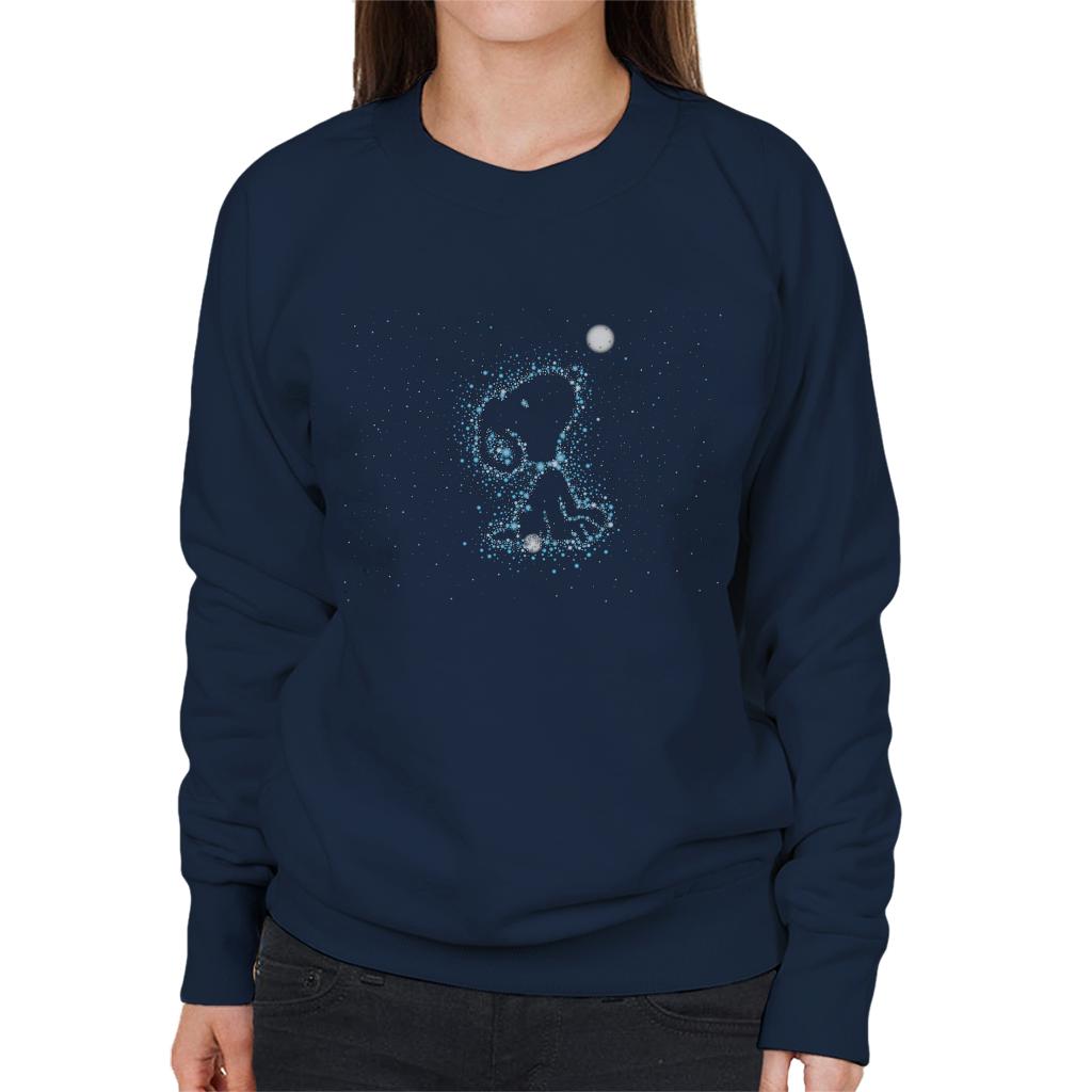 Peanuts Snoopy Astronomical Outline Women's Sweatshirt-ALL + EVERY