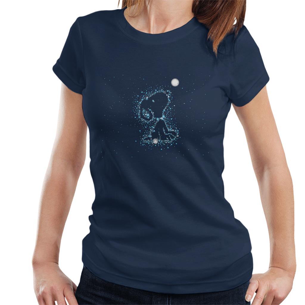 Peanuts Snoopy Astronomical Outline Women's T-Shirt-ALL + EVERY