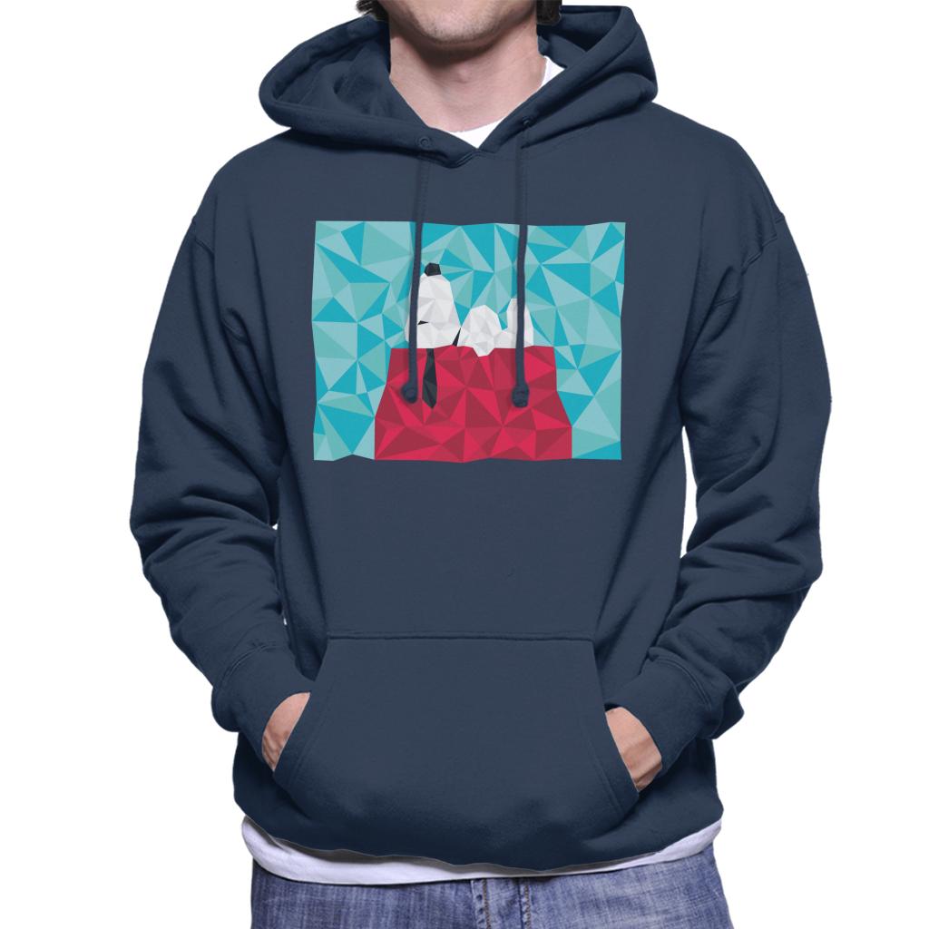 Peanuts Snoopy Geometric Kennel Men's Hooded Sweatshirt-ALL + EVERY