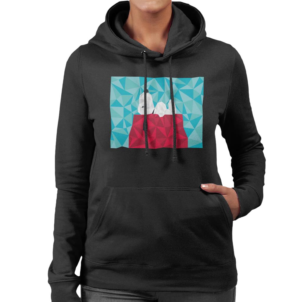 Peanuts Snoopy Geometric Kennel Women's Hooded Sweatshirt-ALL + EVERY