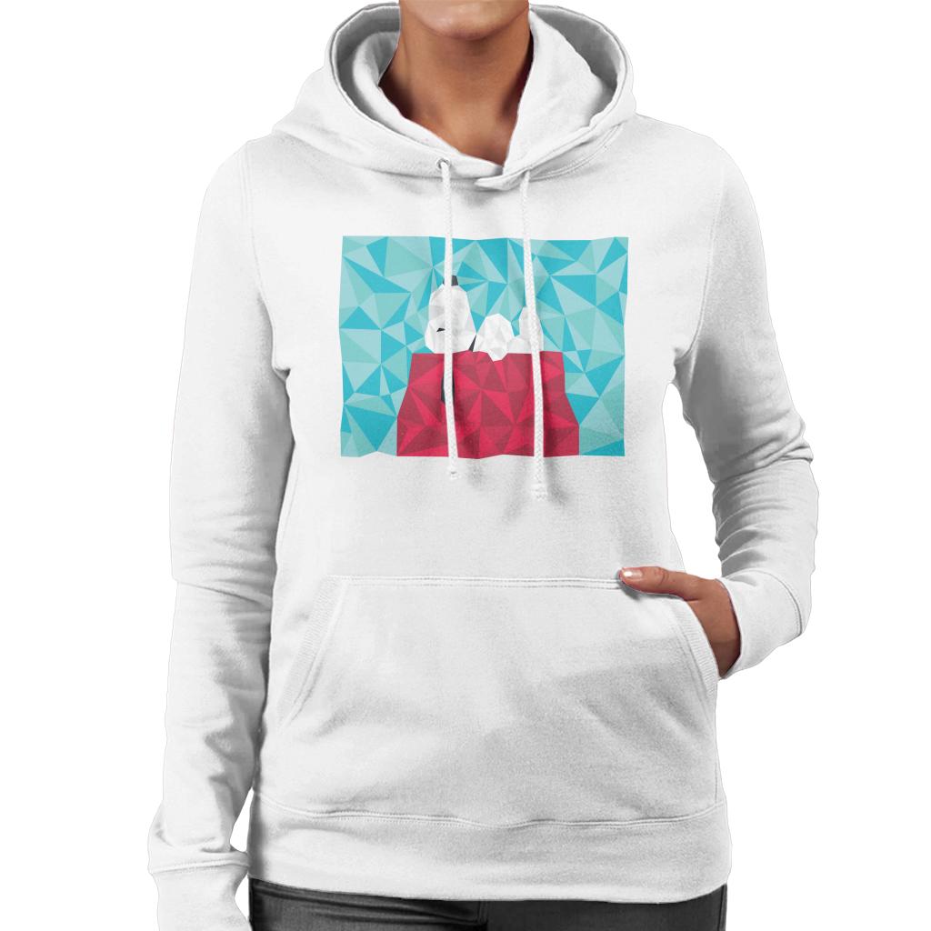 Peanuts Snoopy Geometric Kennel Women's Hooded Sweatshirt-ALL + EVERY