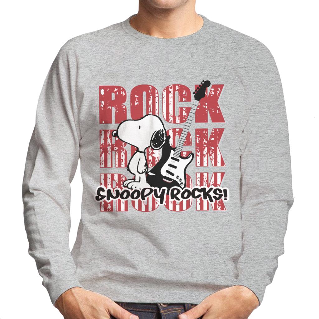Peanuts Snoopy Rocks Men's Sweatshirt-ALL + EVERY
