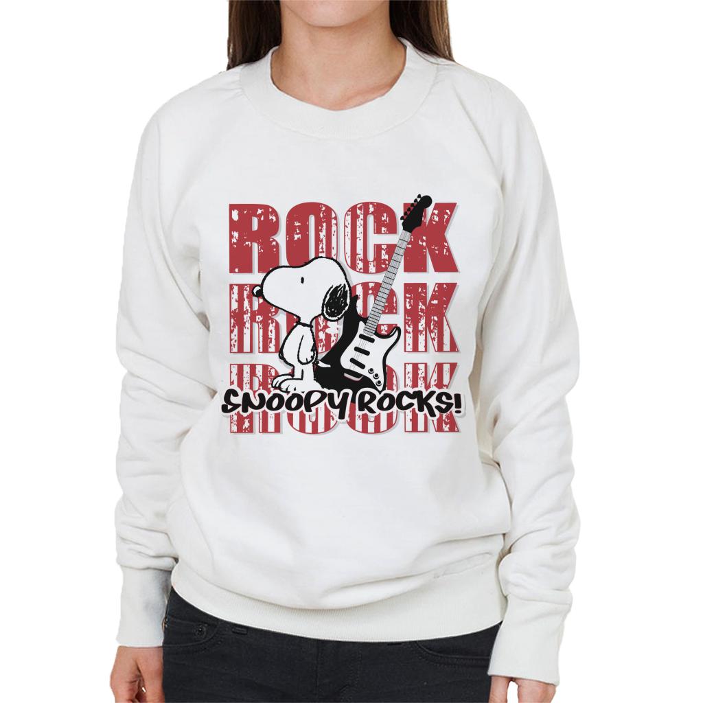 Peanuts Snoopy Rocks Women's Sweatshirt-ALL + EVERY