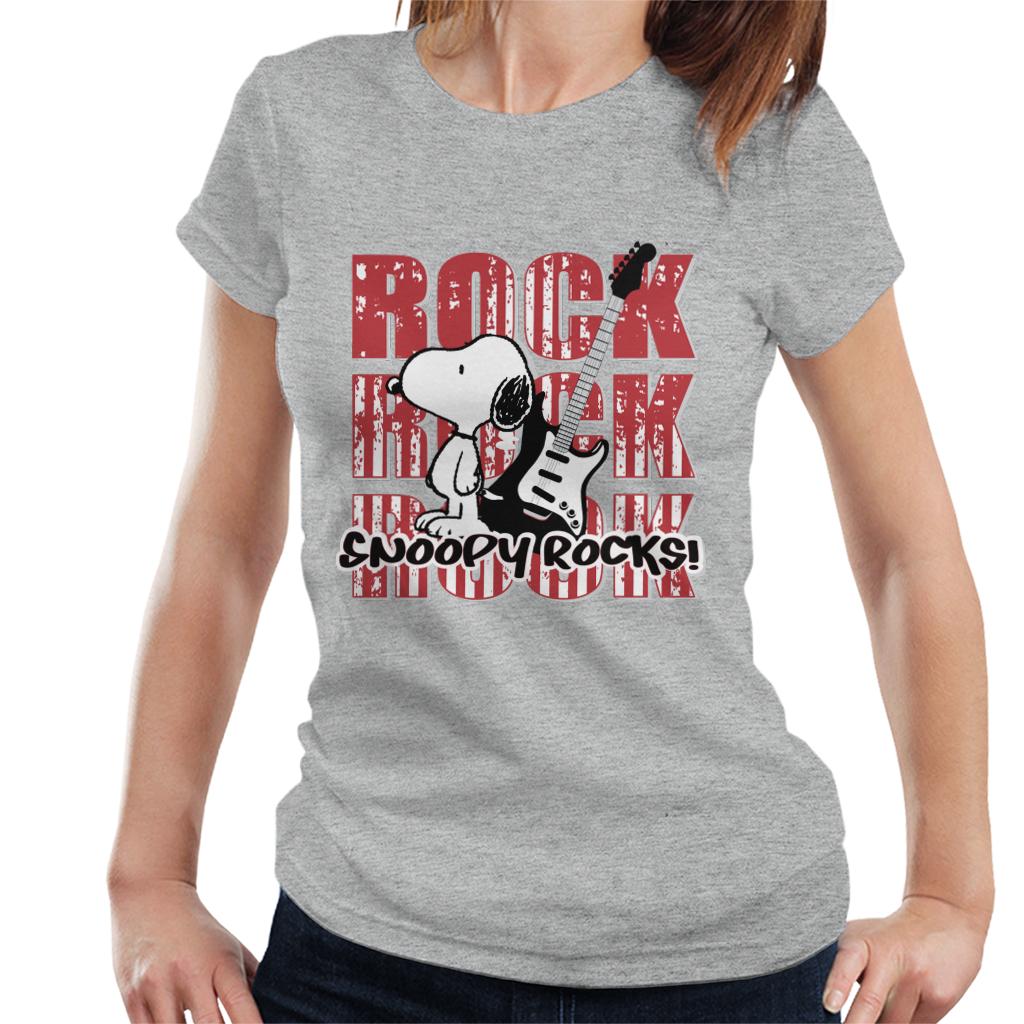 Peanuts Snoopy Rocks Women's T-Shirt-ALL + EVERY