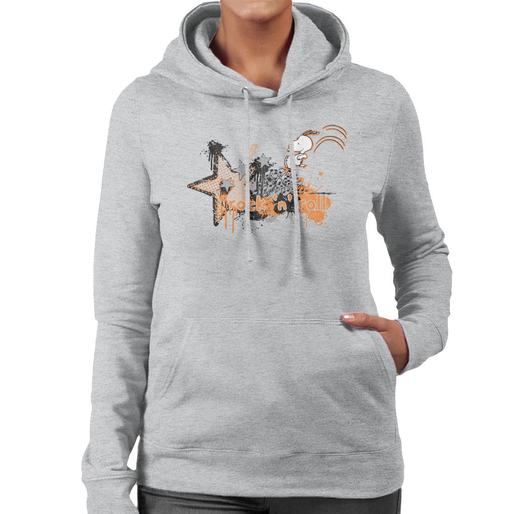 Peanuts Snoopy Rock N Roll Women's Hooded Sweatshirt-ALL + EVERY