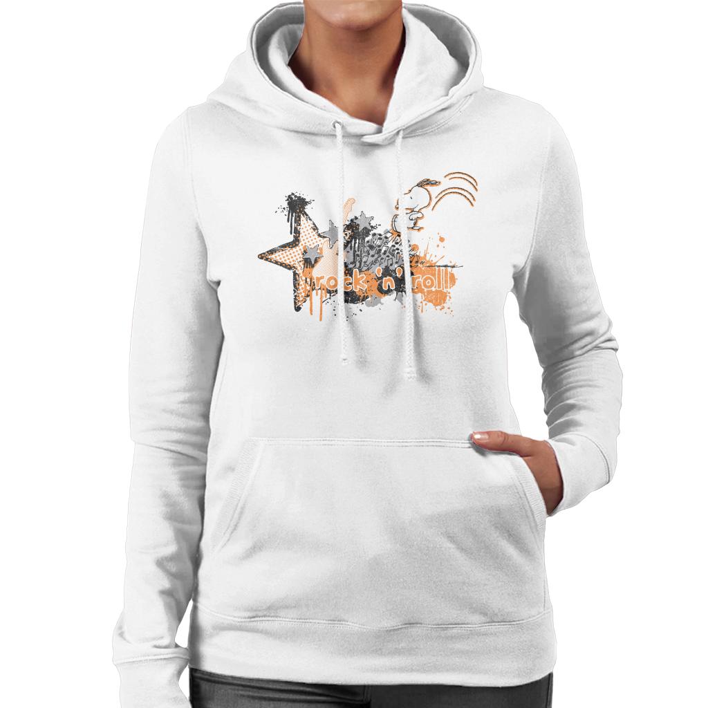 Peanuts Snoopy Rock N Roll Women's Hooded Sweatshirt-ALL + EVERY