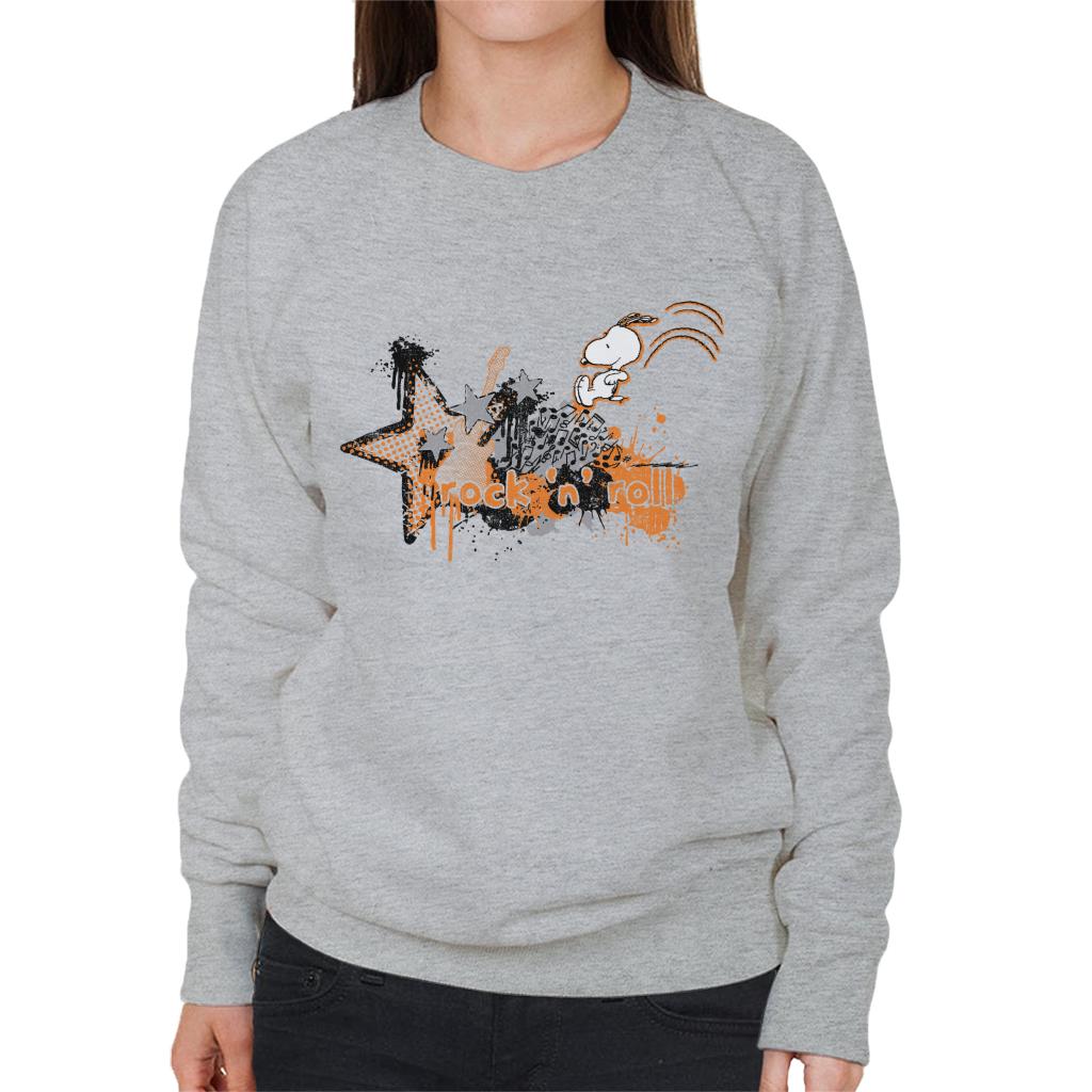 Peanuts Snoopy Rock N Roll Women's Sweatshirt-ALL + EVERY