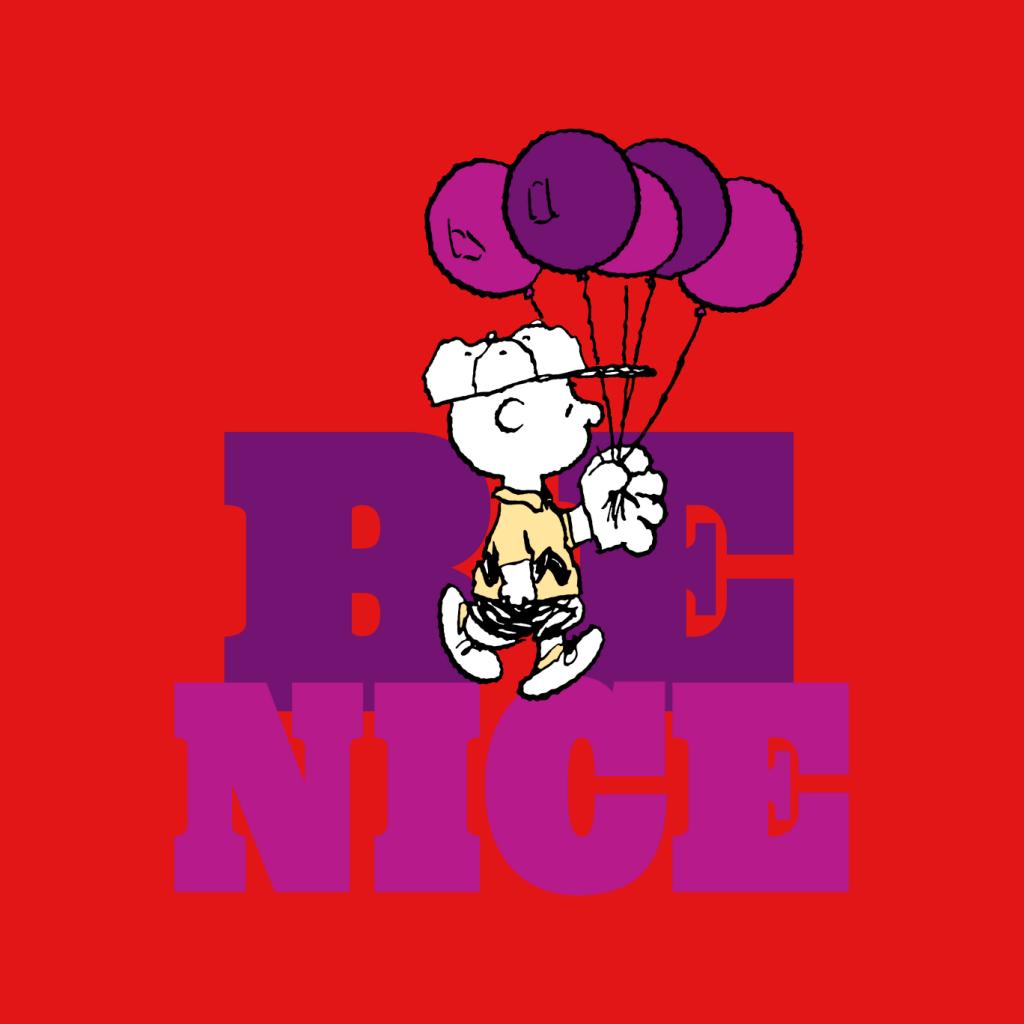 Peanuts Charlie Brown Be Nice Balloons Women's T-Shirt-ALL + EVERY