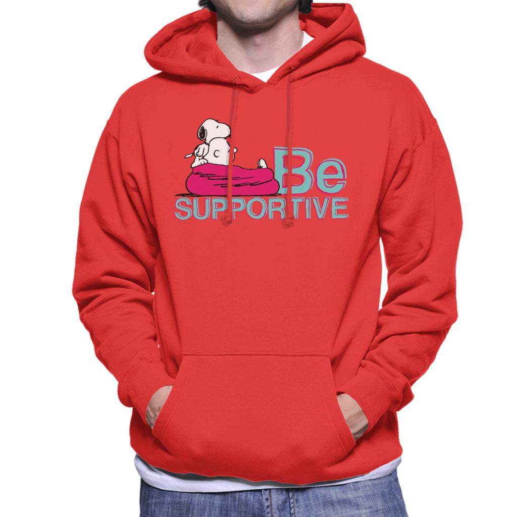 Peanuts Snoopy Being Supportive For Charlie Brown Men's Hooded Sweatshirt-ALL + EVERY