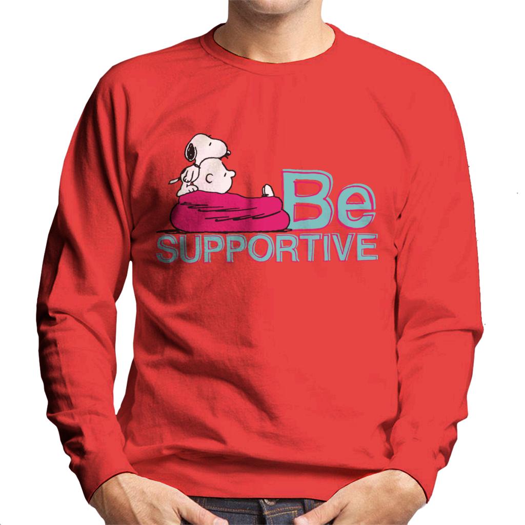 Peanuts Snoopy Being Supportive For Charlie Brown Men's Sweatshirt-ALL + EVERY