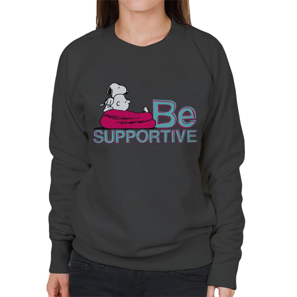 Peanuts Snoopy Being Supportive For Charlie Brown Women's Sweatshirt-ALL + EVERY