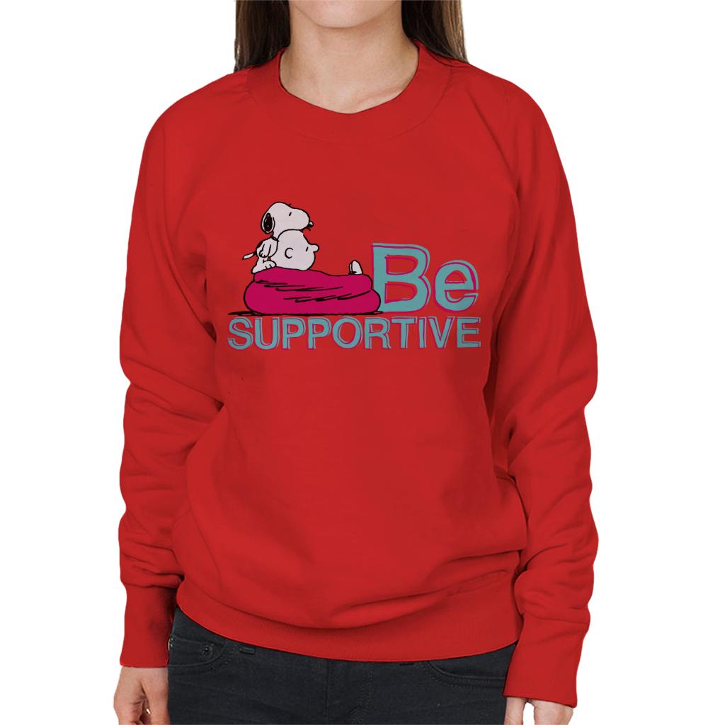 Peanuts Snoopy Being Supportive For Charlie Brown Women's Sweatshirt-ALL + EVERY