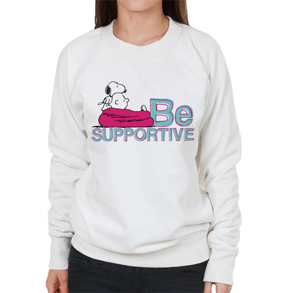 Peanuts Snoopy Being Supportive For Charlie Brown Women's Sweatshirt-ALL + EVERY