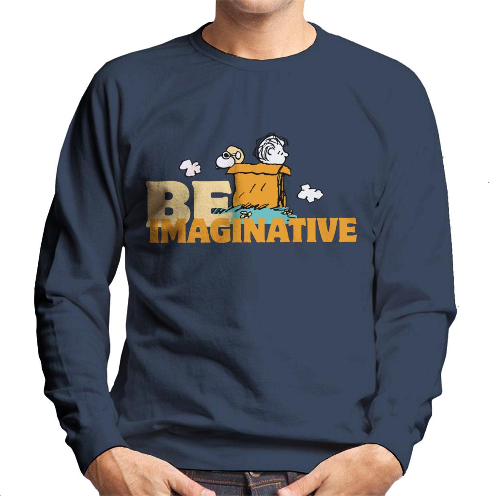 Peanuts Snoopy Charlie Brown Be Imaginative Men's Sweatshirt-ALL + EVERY