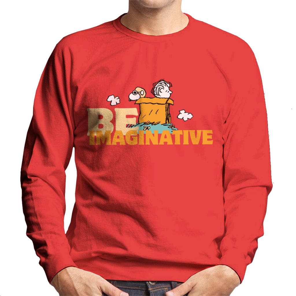 Peanuts Snoopy Charlie Brown Be Imaginative Men's Sweatshirt-ALL + EVERY