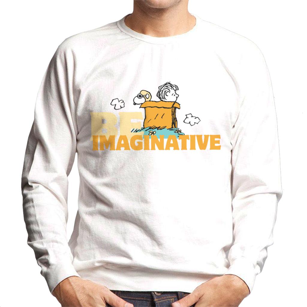 Peanuts Snoopy Charlie Brown Be Imaginative Men's Sweatshirt-ALL + EVERY