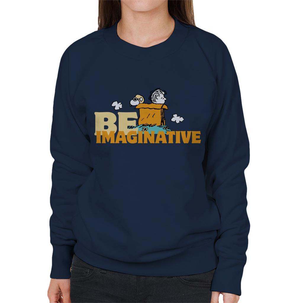 Peanuts Snoopy Charlie Brown Be Imaginative Women's Sweatshirt-ALL + EVERY