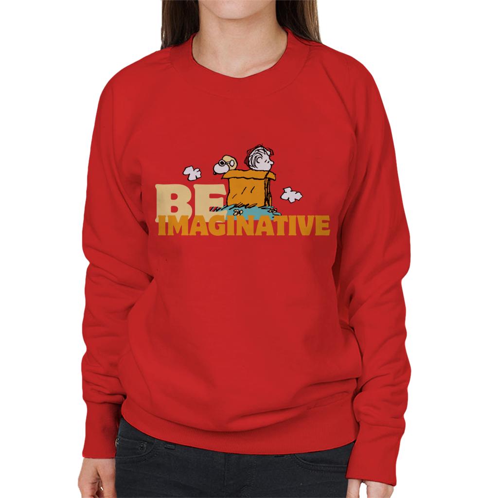 Peanuts Snoopy Charlie Brown Be Imaginative Women's Sweatshirt-ALL + EVERY