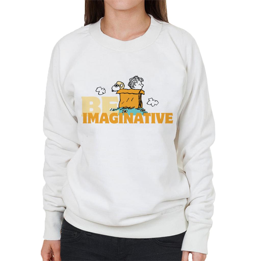 Peanuts Snoopy Charlie Brown Be Imaginative Women's Sweatshirt-ALL + EVERY