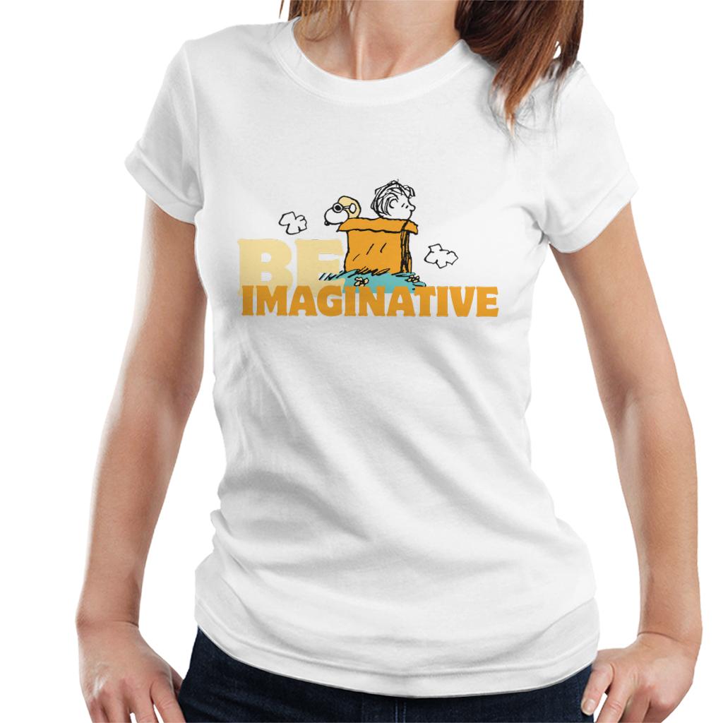 Peanuts Snoopy Charlie Brown Be Imaginative Women's T-Shirt-ALL + EVERY