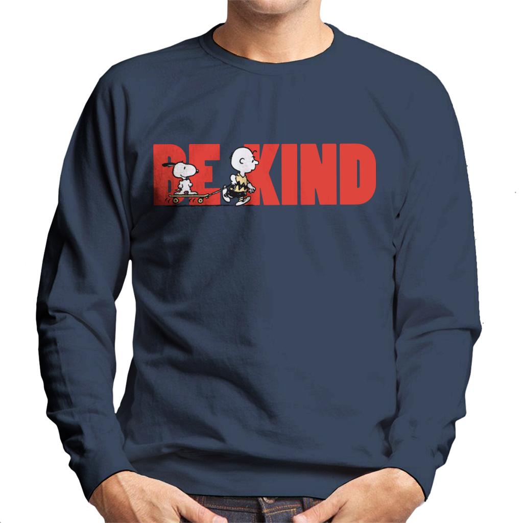 Peanuts Snoopy Charlie Brown Skateboard Be Kind Men's Sweatshirt-ALL + EVERY