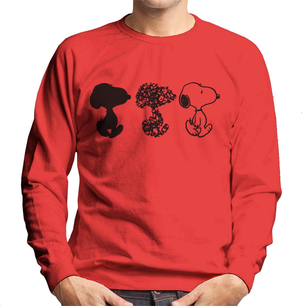 Peanuts Snoopy Black And White Trio Men's Sweatshirt-ALL + EVERY