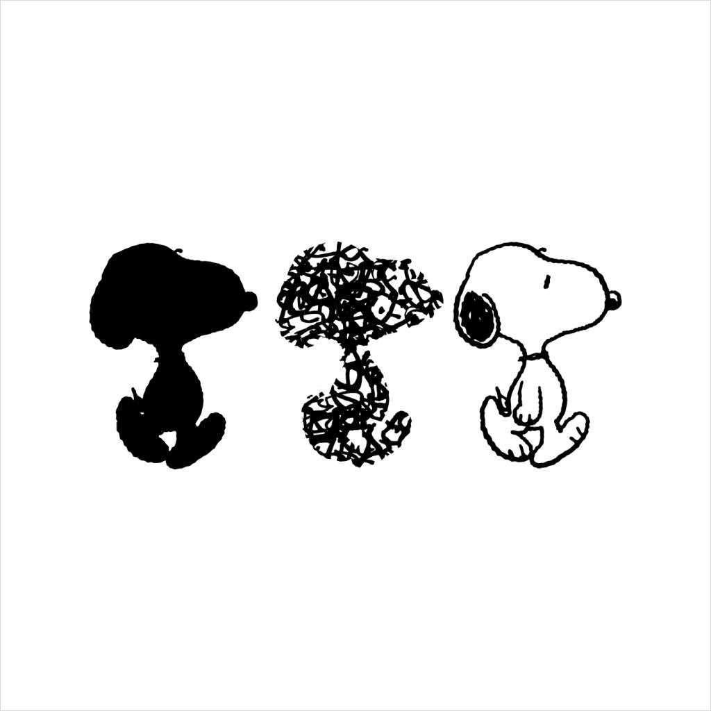 Peanuts Snoopy Black And White Trio Women's T-Shirt-ALL + EVERY